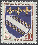 Frankrike – M 1420 Provinsvapen – Troyes, märke kpl **