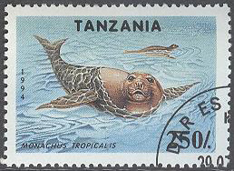 Tanzania – M 1779 Djurskydd – Västindisk munksäl, märke