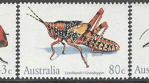 Australien – M 1244, 1246-1247 Insekter bla Tectocoris diopthalmus, serie 3 olika **