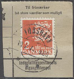 Färöarna – Tórshavn 19.2.70 på klipp – Danskt frimärke
