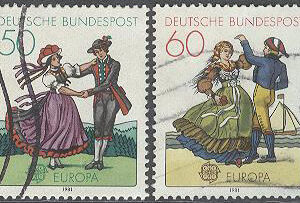 Tyskland – M 1096-1097 Europa CEPT 1981 Folklore, 2 kpl