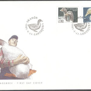 Sverige – FDC 1995-03-17 – Lantdjur 3, serie 2 kpl Vinjett 1