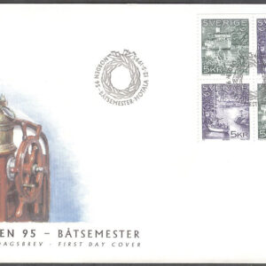 Sverige – FDC 1995-05-12 – Norden XI. Turistmål, serie 4 kpl Vinjett 1