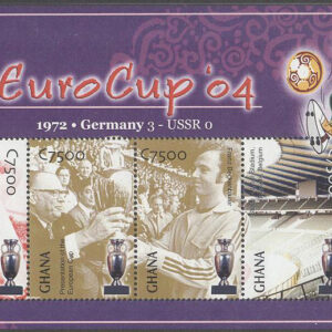 Ghana – M 3660-3663 EM i Fotboll i Portugal 2004, Miniark kpl **