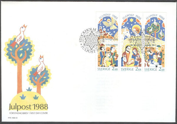 Sverige - FDC 1988-11-29 - Jul 1988, HBL kpl Vinjett 1