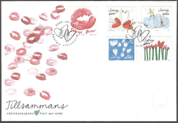 Sverige - FDC 2009-01-29 - Tillsammans, serie 5 kpl Vinjett 1