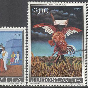 Jugoslavien – M 1569-1571 Konst av bla Jano Knjazovi∂, serie 3 olika