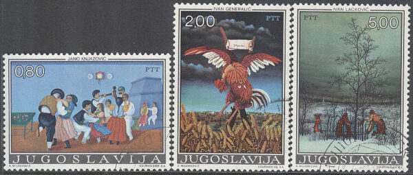 Jugoslavien - M 1569-1571 Konst av bla Jano Knjazovi∂, serie 3 olika