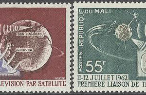 Mali – M   55-56 Rymd – Kommunikation USA-Europa, serie 2 kpl **