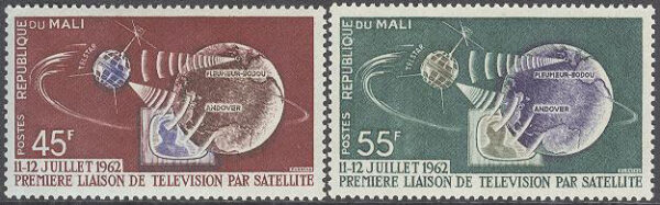 Mali - M   55-56 Rymd - Kommunikation USA-Europa, serie 2 kpl **