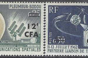 Réunion – M  423-424 Rymd – Kommunikation USA-Europa, 2 kpl **