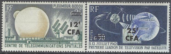 Réunion - M  423-424 Rymd - Kommunikation USA-Europa, 2 kpl **