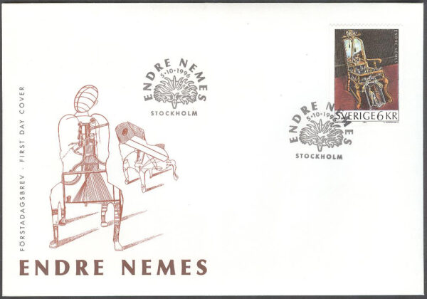 Sverige - FDC 1996-10-05 - Endre Nemes, 1 kpl Vinjett 1