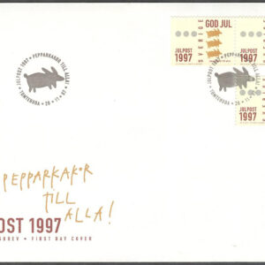 Sverige – FDC 1997-11-20 – Inrikes Julpost 1997, serie 3 kpl Vinjett 1