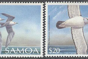 Samoa – M  690-691 Fåglar III bla Fetärna, serie 2 kpl **