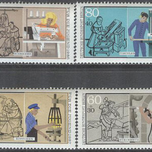 Berlin – M  780-783 Ungdom – Olika yrken bla målare, serie 4 kpl **