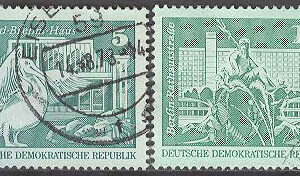 DDR – M 1842-1843 Uppbyggnad av DDR bla Djurparken i Berlin, 2 kpl