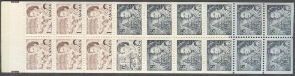 Kanada - M  398, 447, 494 Drottning Elisabeth II, 18 frimärken i Häfte