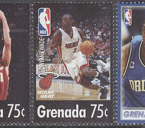 Grenada – M 5535-5537 Sport – Basketspelare i NBA bla Dwyane Wade, serie 3 kpl **