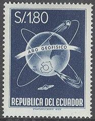 Ecuador – M  992 Internationella Geofysiska året 1957/1958, 1 kpl **