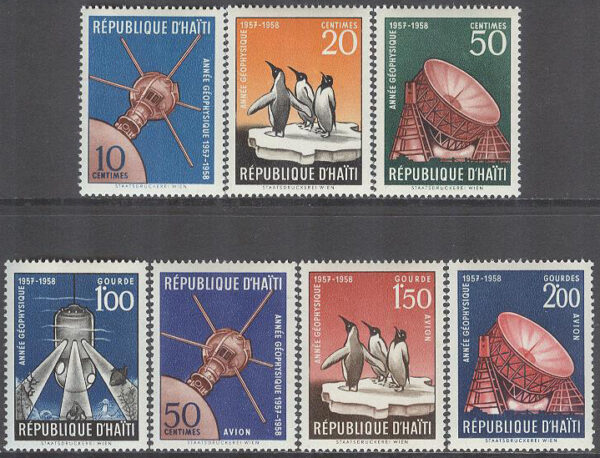 Haiti - M  493-499 Internationella Geofysiska året 1957/1958, serie 7 kpl **