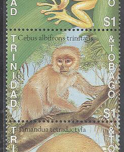 Trinidad & Tobago – M  579-583 Djur – Fågel – Kräldjur & Däggdjur, 5-strip kpl **