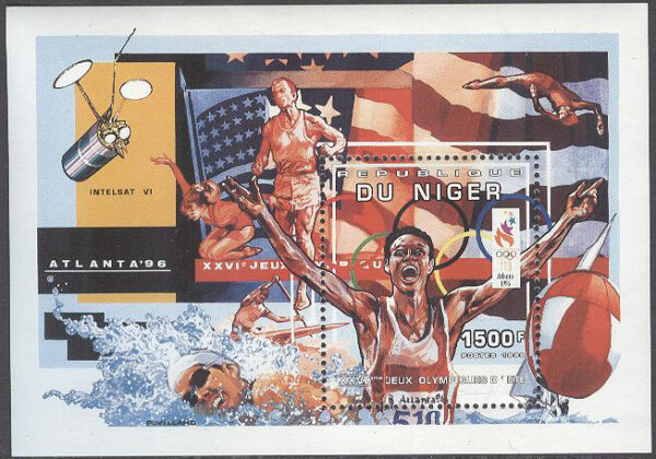 Niger - M BL  91 OS i Atlanta 1996 bla Löpning, Block **