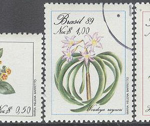 Brasilien – M 2299-2301 Blommor – Naturskydd, serie 3 kpl