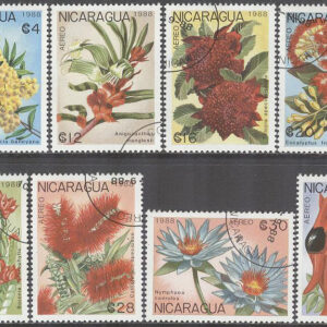 Nicaragua – M 2909-2916 Blommor bla Guldakacia, 8 kpl