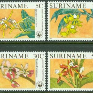 Surinam – M 1166-1169 Orkidéer, 4 kpl **