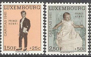 Luxemburg – M  649-654 Caritas 1961 – Prins Henri, serie 6 kpl **