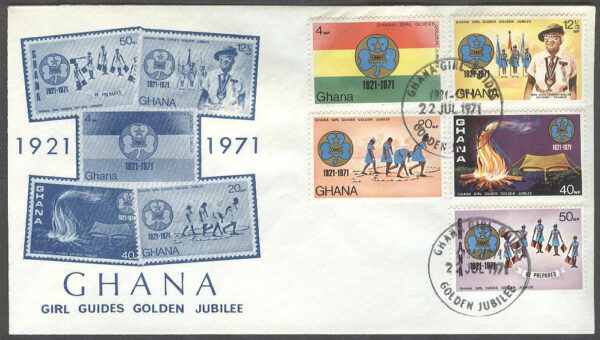 Ghana - Brev - 1971-07-22 - Scouting i Ghana 50 år, serie 5 kpl
