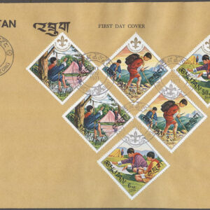Bhutan – FDC 1971-11-30 – Scouting 60 år, serie 6 kpl