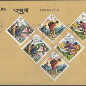 Bhutan – FDC 1971-11-30 – Scouting 60 år, serie 6 kpl