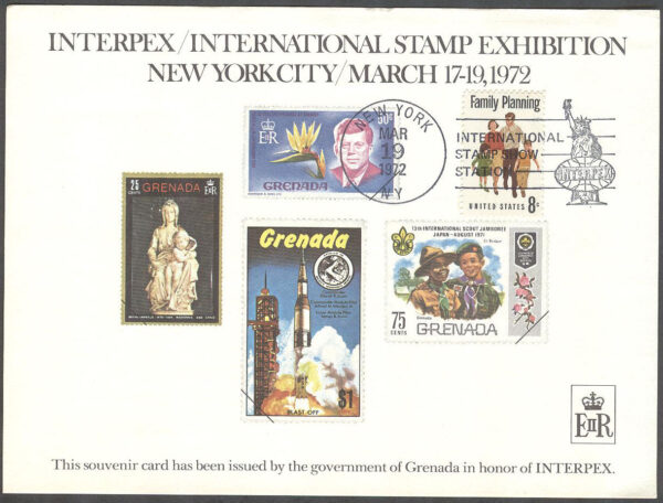 USA - Souvenir kort - 1972-03-19 - Med bla ett tryckt märke med Scouting