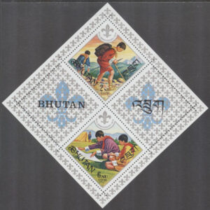 Bhutan – M BL  47 A Scouting 60 år, Block **