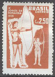 Brasilien – M  945 Sport – Sportspelen för kvinnor 1958 – Bågskytte, 1 kpl *