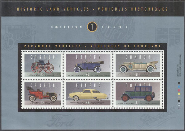 Kanada - M BL  10 Historiska Fordon I - Bilar bla Studebaker, Block **
