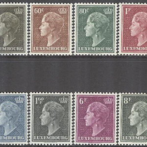 Luxemburg – M  444, 447-449, 451-452, 458-459 Storhertiginnan Charlotte, 8 olika **