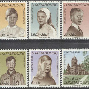 Luxemburg – M  759-764 Caritas 1967 – Prinsar och prinsessor, bl.a. i scoutuniform, 6 kpl **
