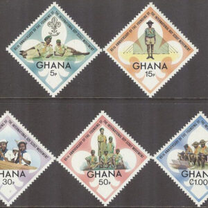 Ghana – M  479-483 A Scouting 65 år, 5 kpl **