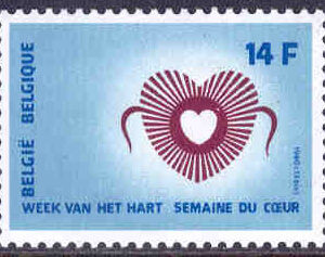Belgien – M 2044 Hjärtveckan, 1 kpl **