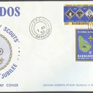 Barbados – FDC 1972-08-01 – Scouting på Barbados 60 år, serie 4 kpl