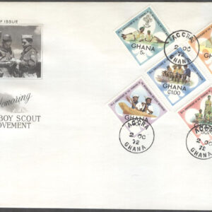 Ghana – FDC 1972-10-02 – Scouting 65 år, serie 5 kpl