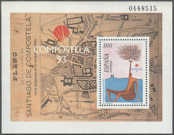 Spanien - M BL  54 Det Heliga Året 1993 - St. J von Compostela II, Block **