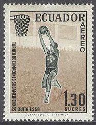 Ecuador – M  973 Sydamerika mästerskapet i Basket 1958, 1 kpl *