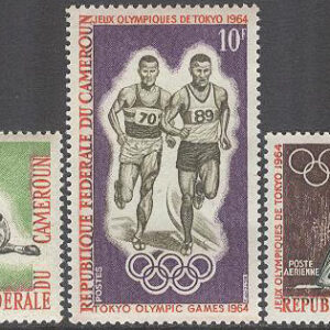 Kamerun – M  410-412 OS i Tokyo 1964 bla Löpning, serie 3 kpl **