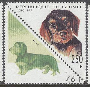 Guinea – M 1673-1675 Hundar bla Siberian husky, 3 ol + Zf **
