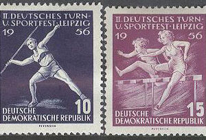 DDR – M  530-533 Tysk sportfest i Leipzig , 4 kpl *