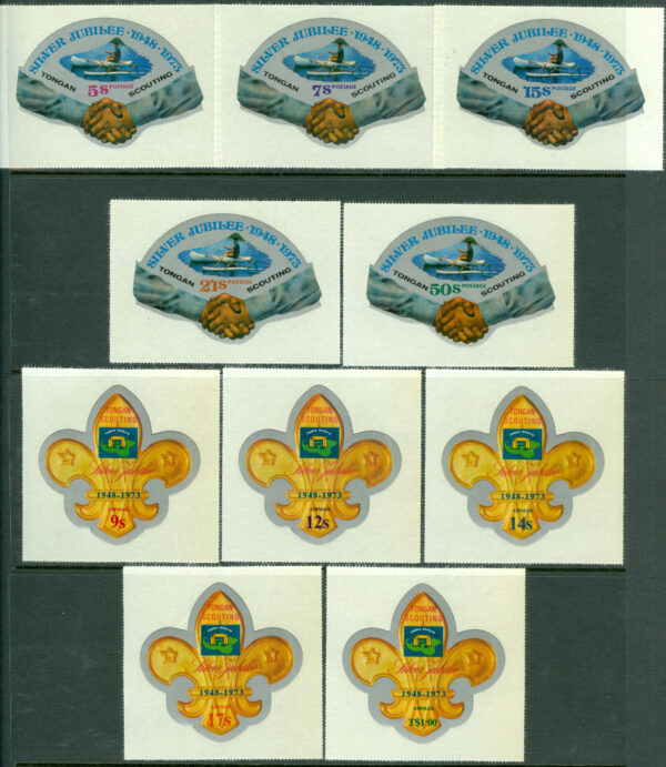 Tonga - M  450-459 Scouting på Tonga 25 år, 10 kpl **